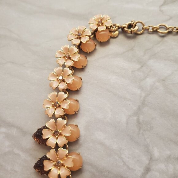 🍓 J.Crew Strawberry Flower Floral Rhinestones Crystal Cluster Statement 🍓 - Picture 8 of 16